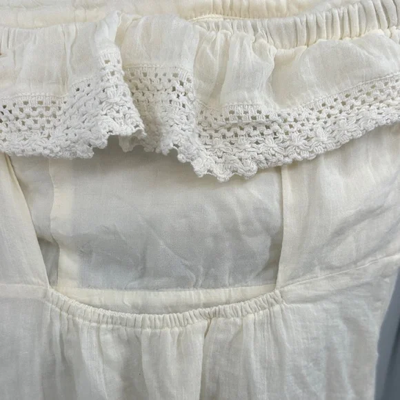 Urban Outfitters Dress off white Cream Halter Neck Ruffle size small - Picture 6 of 7